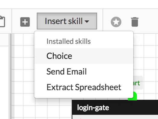 Using the skills from the GUI